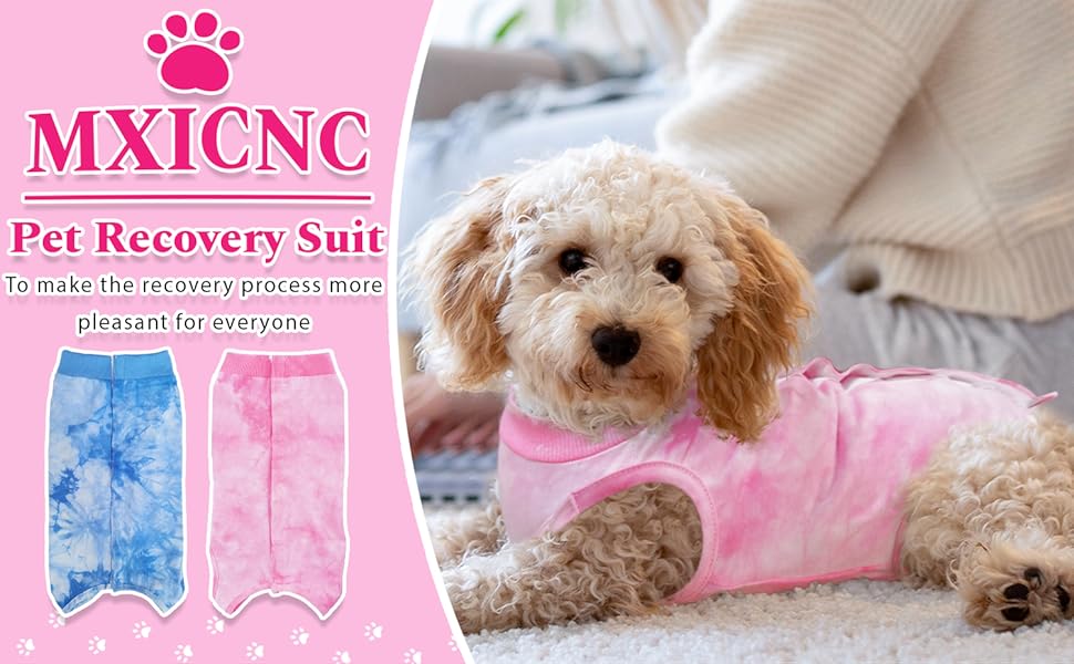 Dog Surgery Recovery Suit, Tie Dye Pet Surgical Suit for