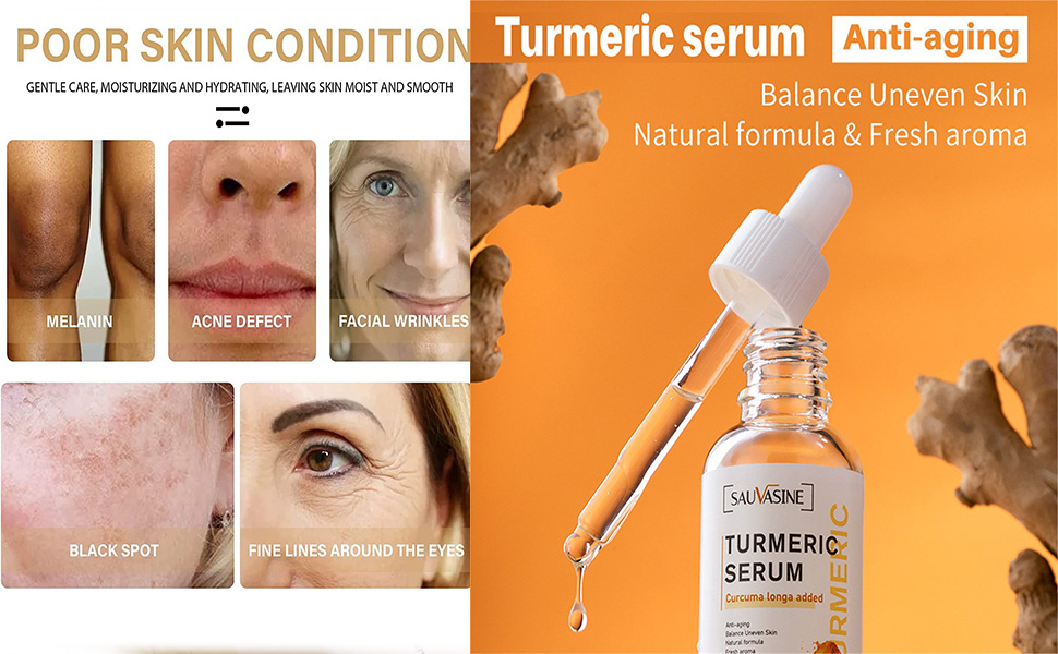 Turmeric Dark Spot Corrector Serum, Turmeric Face Serums Oil, Dark Spot