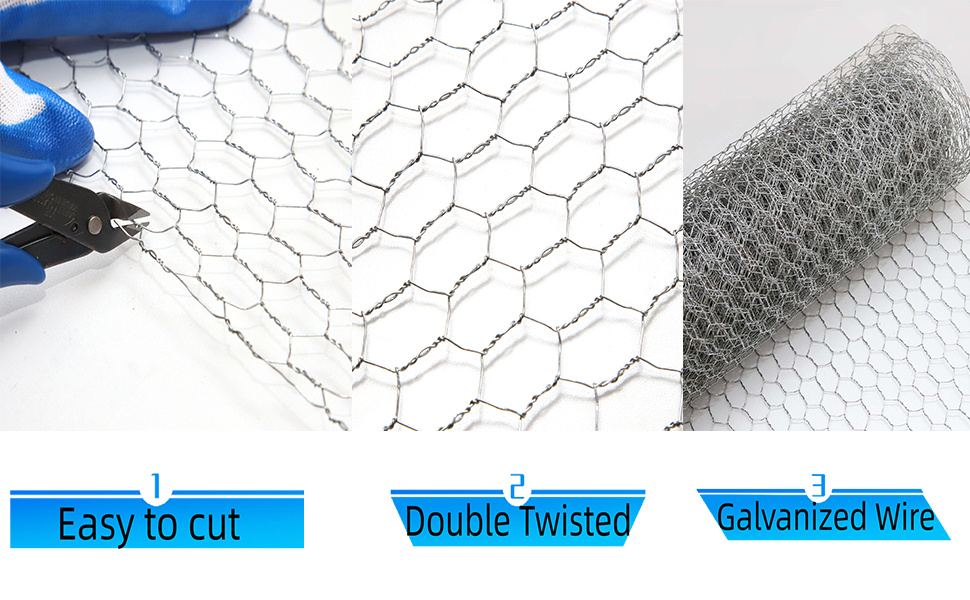 Chicken Wire Mesh Fencing, 15.7" x118" Metal Floral