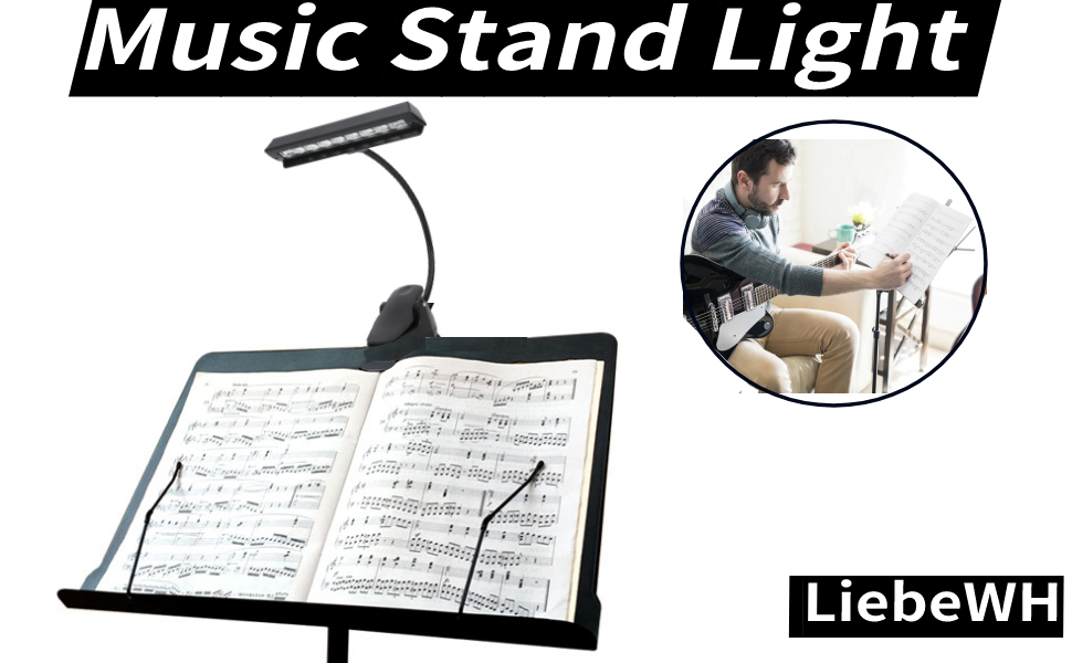 Music Stand Light LED Clip On Piano Lights with Adjustable