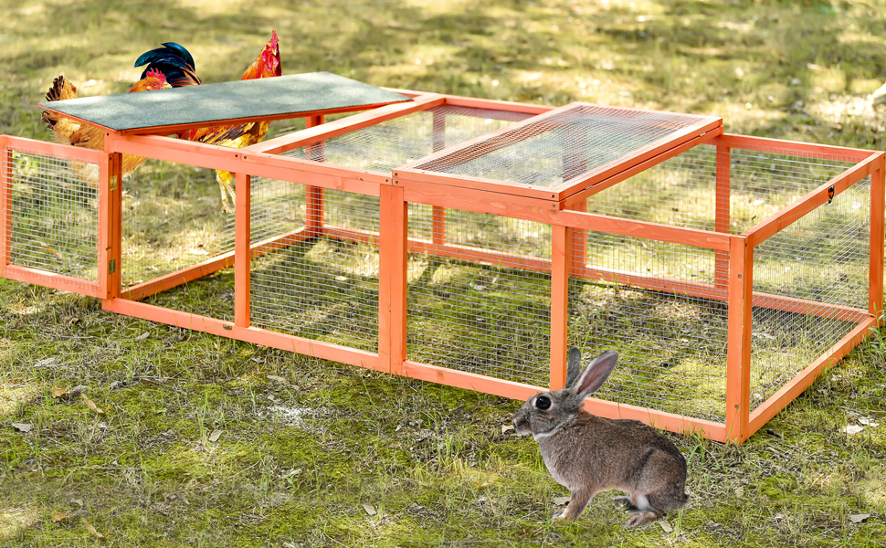 70” Outdoor Bunny Rabbit Hutch Tortoise House Outdoor Tortoises