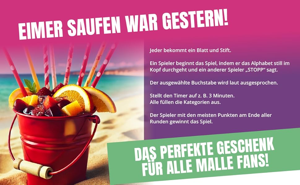 Geschenk für Frauen, Geschenk für Männer, Geschenk für Freunde, Malle Fans, Mallorcafans