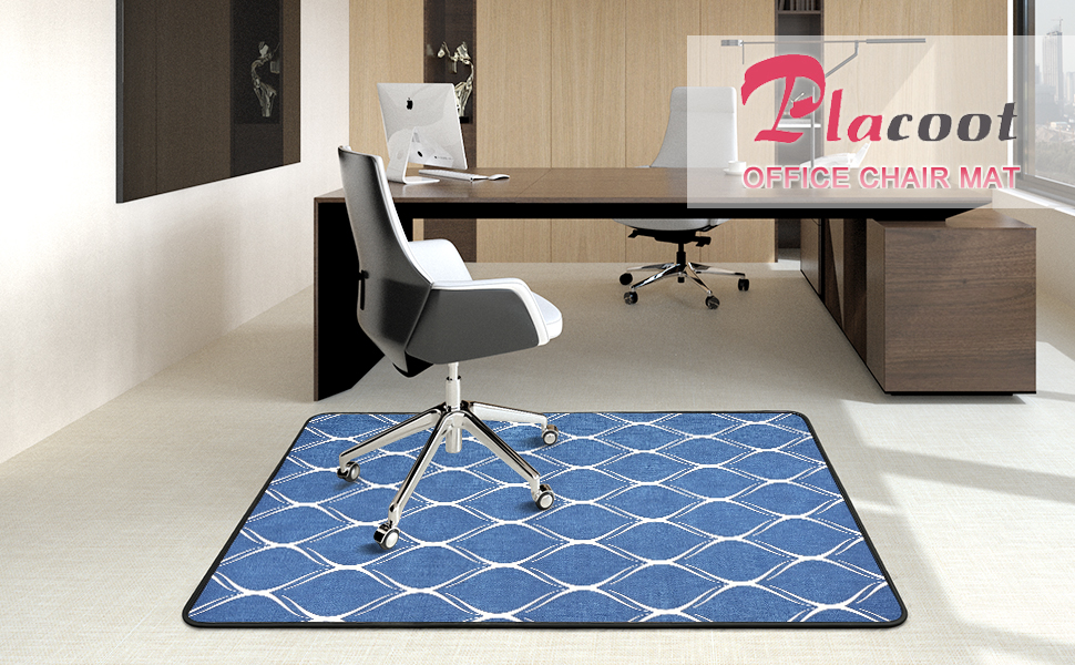 Placoot Office Chair Mat for Carpet & Hardwood Floors, 48