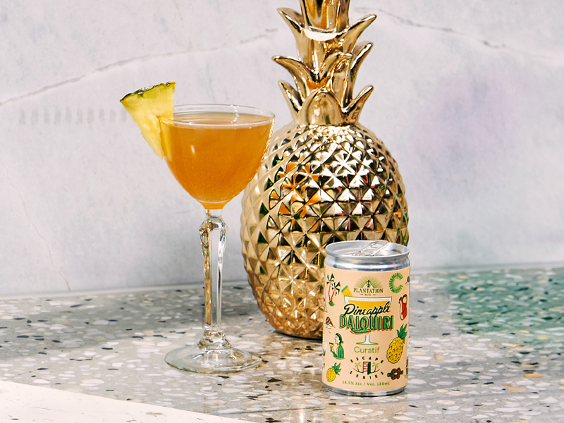 Curatif Pineapple Daiquiri Cocktail 18.5 ABV Pack of 4 Ready to