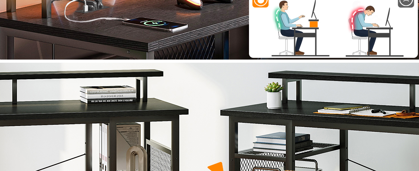 gaming desk with led lights