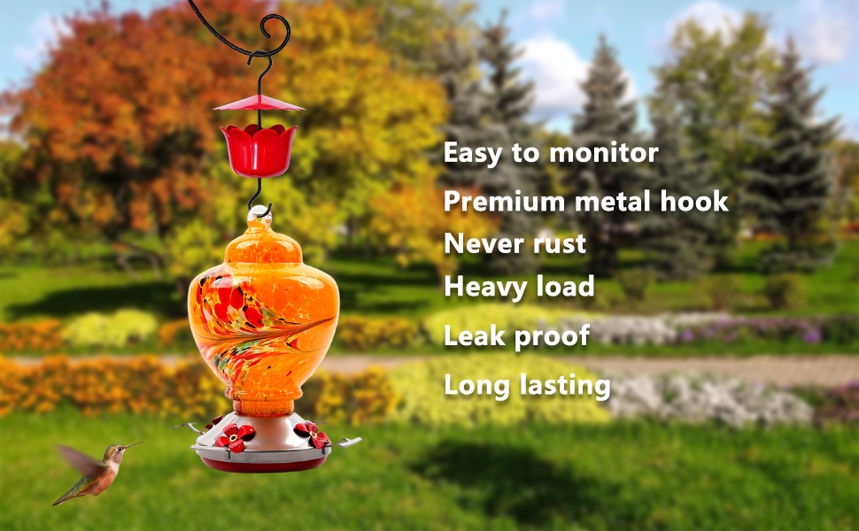 Ant Moat for Hummingbird Feeders, 5 OZ Large Red Flower