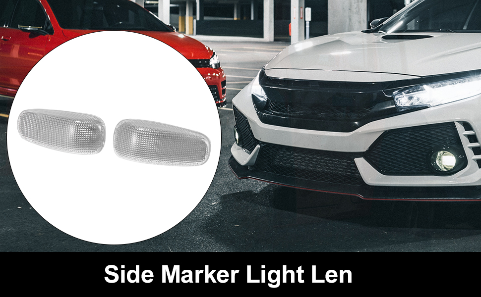 X AUTOHAUX Pair Front Signal Side Marker Light Lens Cover