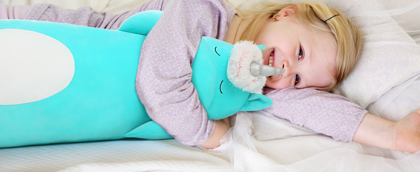 MorisMos Long Unicorn Plush Body Pillow, 36.2'' Giant