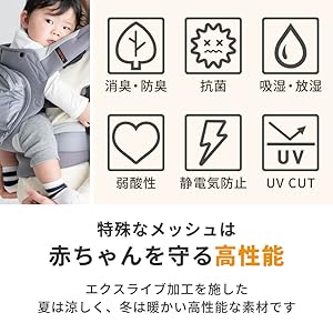 napnap ナップナップ　抱っこ紐　おんぶ　メッシュ　新生児パッド付　グレー 楽天市場】＼9月10日まで1000円OFF／ 日本メーカー 抱っこ紐
