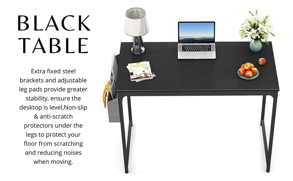 STAR WORK Computer Desk Side Table for Study Writing Matrial Stoarge