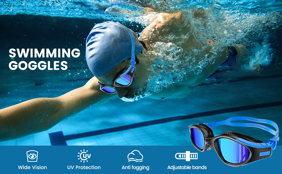 NEEZUKAR Swim Goggles,Anti Fog Swimming Goggles UV