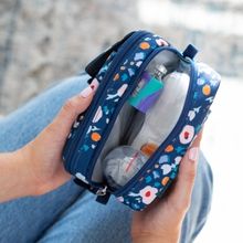 Sugar Medical Tandem Supply Case Hannah pocket open with Dexcom and diabetic supplies. 