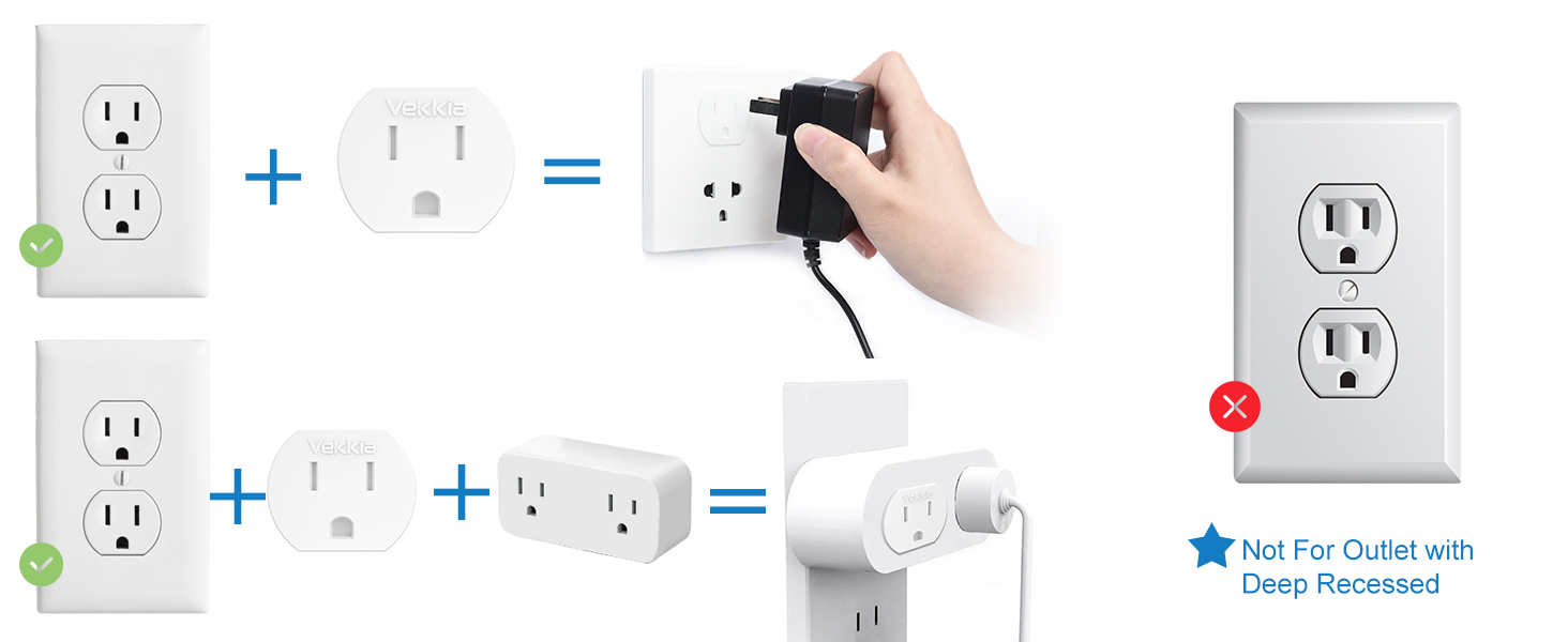 Vekkia Loose Outlet Fix Plug Spacers, Keep Your Loose Socket Jack Snug