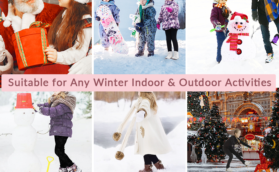 Kids Winter Leggings for Indoor Outdoor