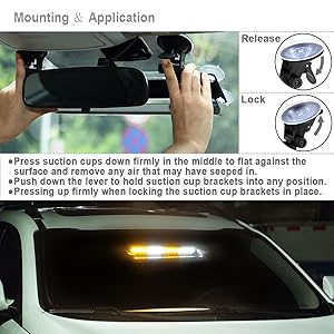 Aluminum Housing Amber White LED Emergency Strobe Sprint Gentle bar for Vehicles Building Autos Safety Automobiles, 29 Flash Patterns Entrance Windshield Rear Window Security Warning Lightbar 17 Aluminum alloy 12 volt amber white led strobe warning dash lights for trucks snow plows cars suv