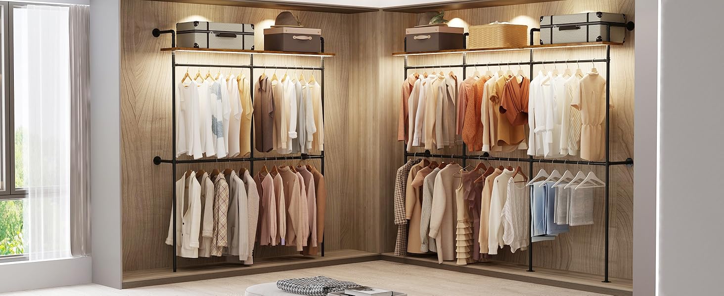 Industrial Pipe Clothing Racks