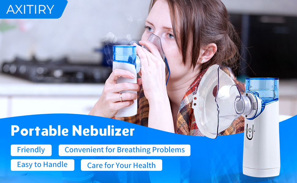 Axitiry Portable Nebulizer Steam Inhaler, Handheld Mesh