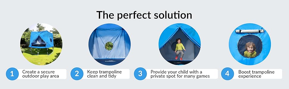 Trampoline Tent | Outdoor Fun for Kids | Trampoline Tent Cover | Trampoline Accessory Tent