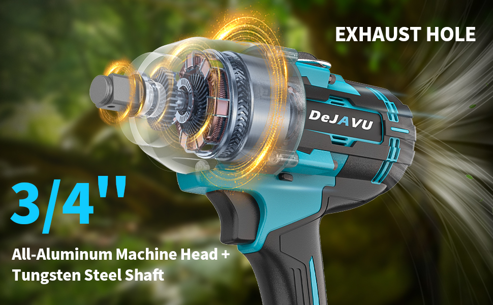 山口 BEAUTY IMPACT SV Cordless Impact Wrench 3/4 inch, Impact Wrench 1400Ft-lbs