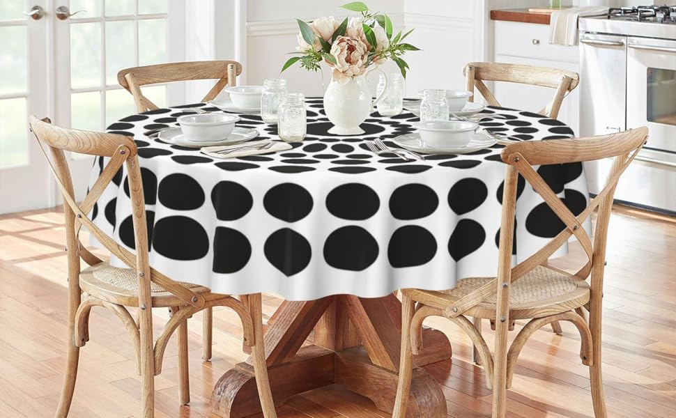 Bold And Brash Round Tablecloths for Circular Table 150cm, Wrinkle Free