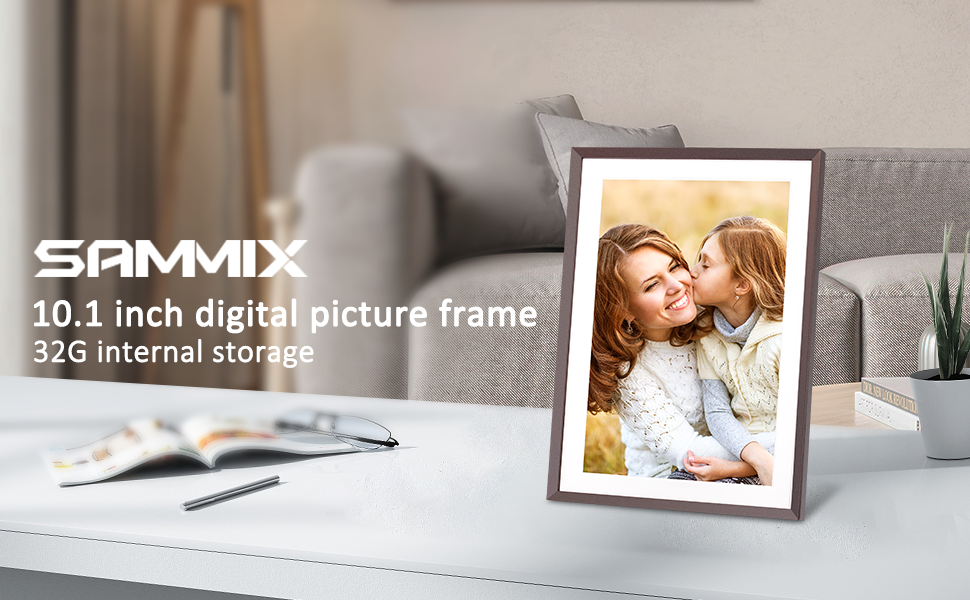 SAMMIX Digital Picture Frame 10.1 Inch WiFi Digital Photo