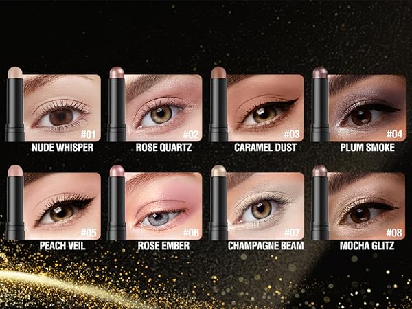 LANGMANNI 8Colors Dual-Ended Cream Eyeshadow Stick Set