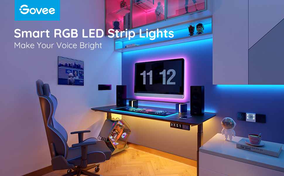 Govee 16.4ft Smart LED Light Strips, WiFi LED Lights Work with Alexa