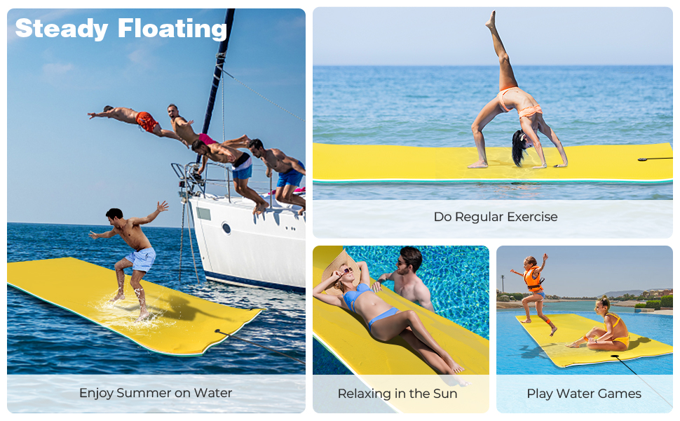 Lyromix Floating Mat for Lake, 9/12/15 FT Lily Pad Floating