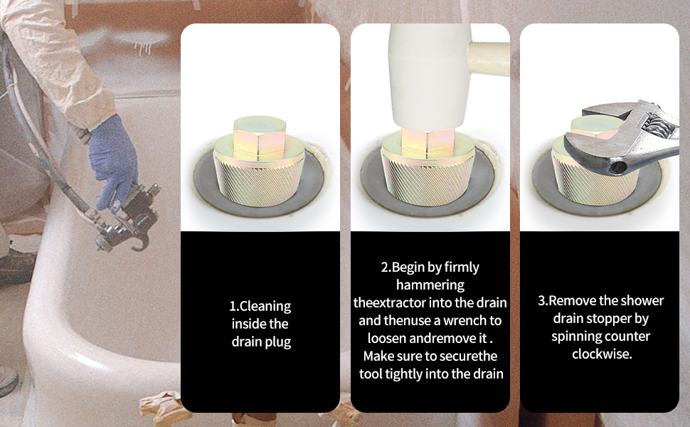 VTWTV Bathtub Drain Remover Tool,Silver Plating Coating Tub