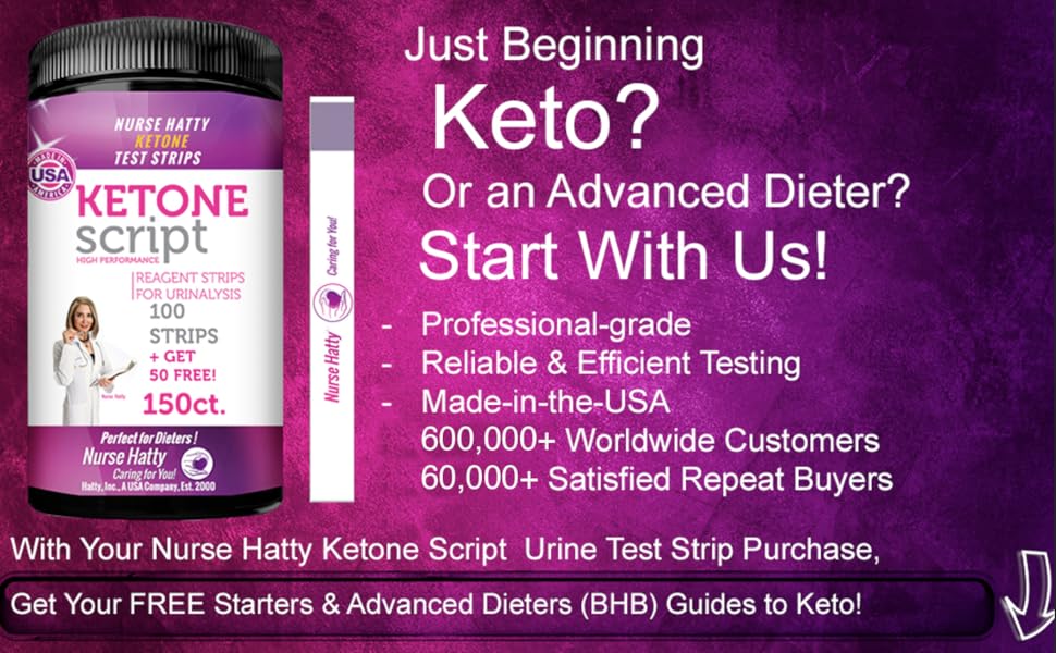 Keto, Ketone Test Strips, Ketosis, Ketone Urine Strips