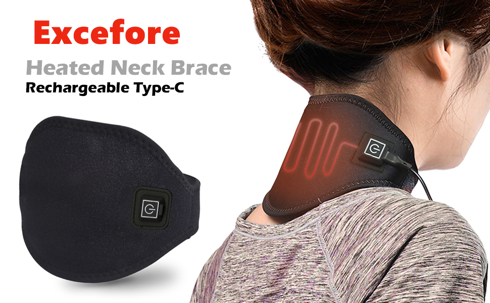 Excefore Electric Neck Warmer Wrap Neck Heating Pad for Shoulder