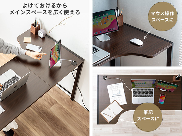 Amazon | サンワダイレクト パソコンデスク L字デスク 幅120