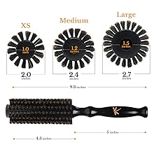 ラウンドブラシヘアブラシラウンドヘアブラシイノシシ毛丸ブラシイノシシ毛毛ヘアブラシヘアブラシ