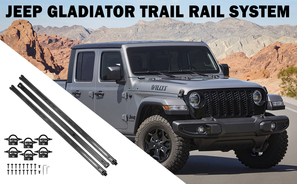 FEXON Fit for Jeep Gladiator Trail Rail System Compatible