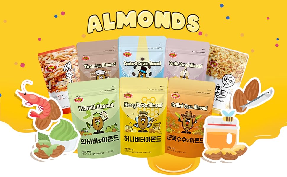 MURGERBON Wasabi Almonds 7oz (200g) Roasted Almonds with