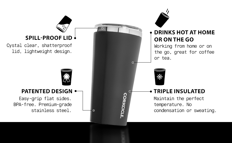 Corkcicle Tumbler Triple Insulated Stainless Steel Travel Mug with