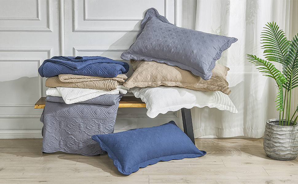 SUCHBED King Size Bedspread Set Oversized Queen Bedspread