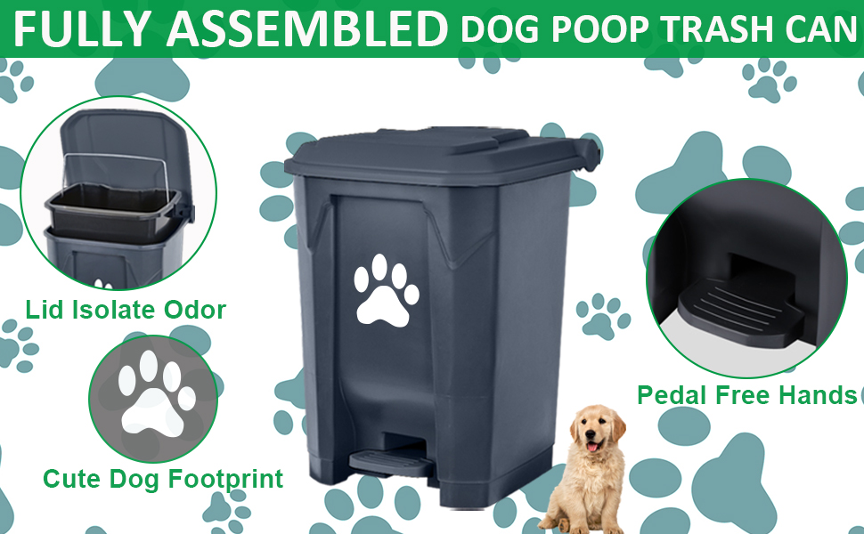 Outdoor Dog Poop Trash Can Pet Waste Station Dog Waste