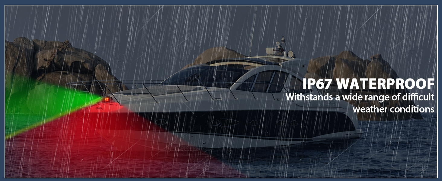 DoRight Boat Navigation Lights IP67 Waterproof Navigation
