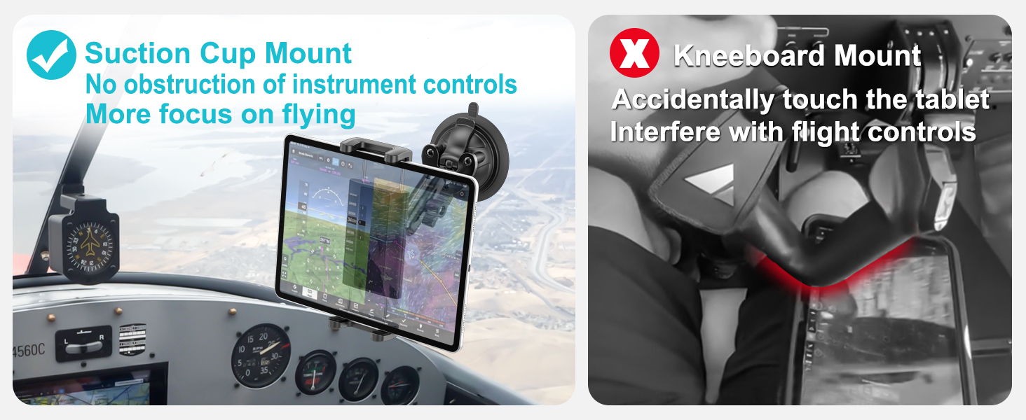 suction cup ipad mini mount for proaviator airplane plane Aircraft cockpit