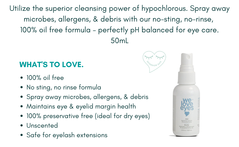 hypochlorous eyelid cleansing spray