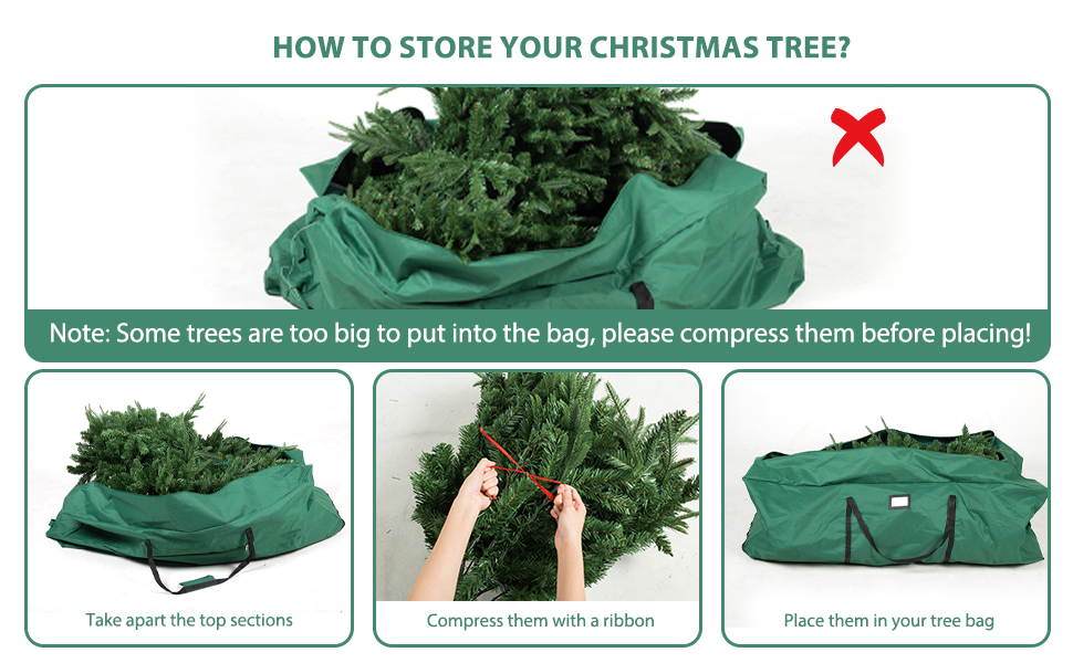 Dinoera Rolling Large Christmas Tree Storage Bag, Fits Up