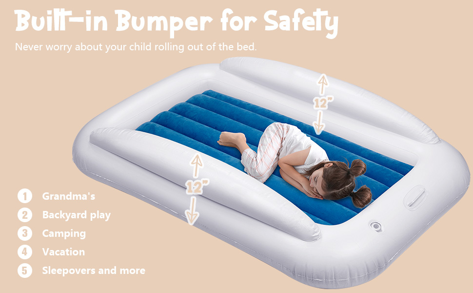 USHMA Toddler Travel Bed, Portable Toddler Bed for Kids