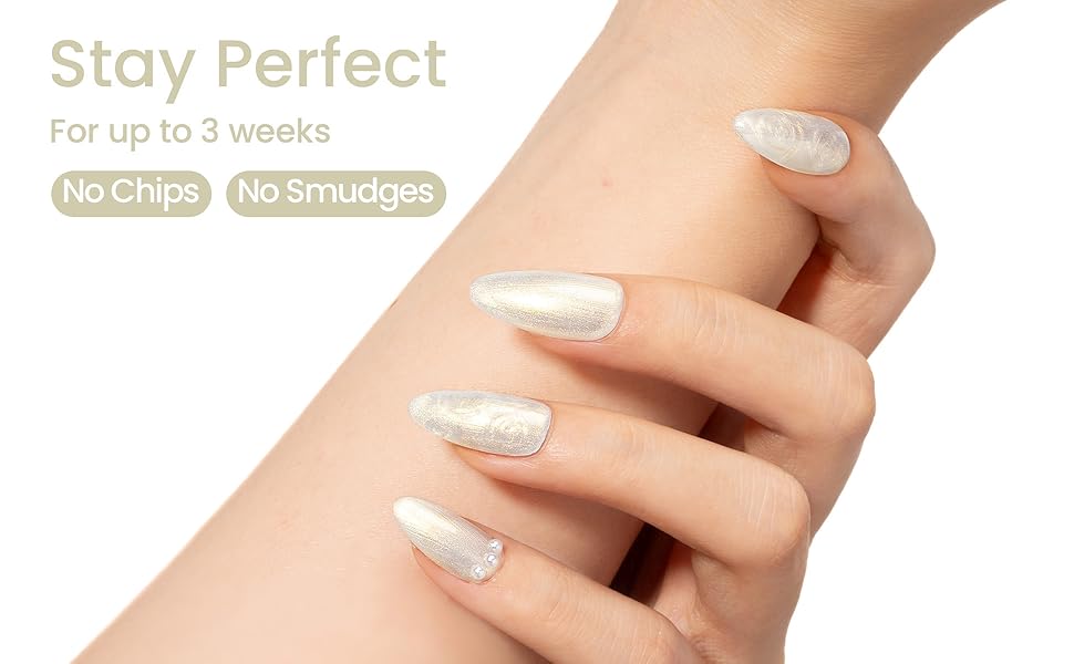 Aurora White Pearl Gel Nail Polish