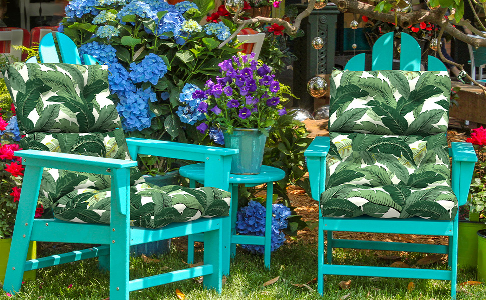 Outdoor wicker seat cushions