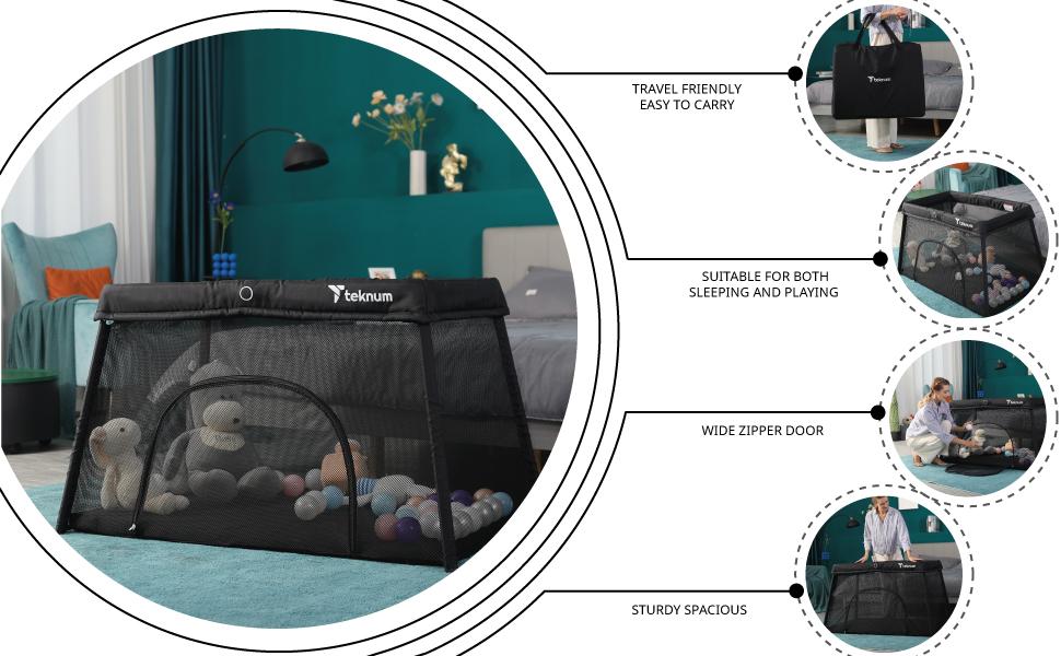 TEKNUM Portable Quick fold Playard