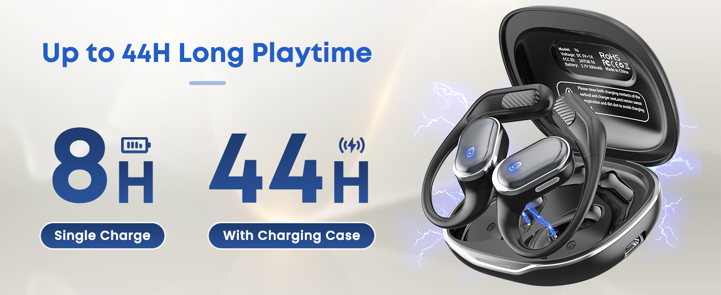 Up to 44H Long Playtime