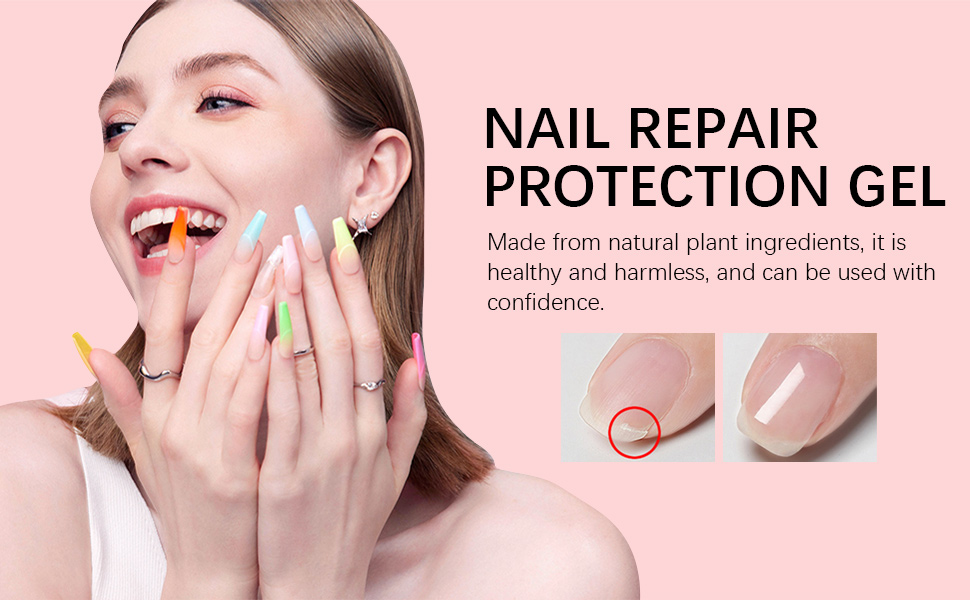 Nail Repair Protection Gel, Nail Repair Kit for Split Natural Nail, Nail Hardeners