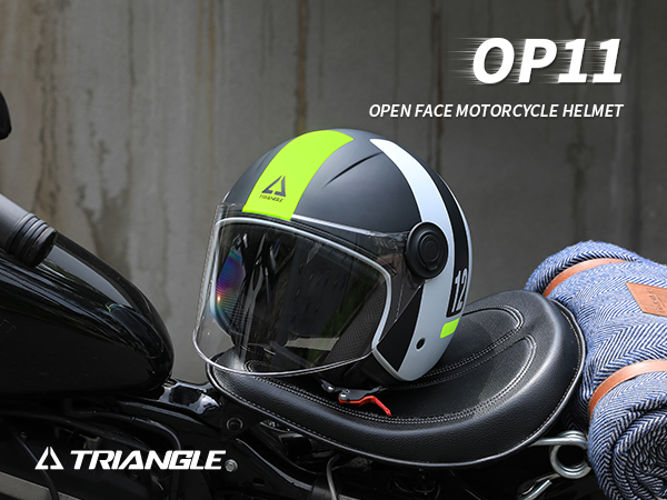 Amazon.com: TRIANGLE Open Face Motorcycle Helmet Retro 3/4