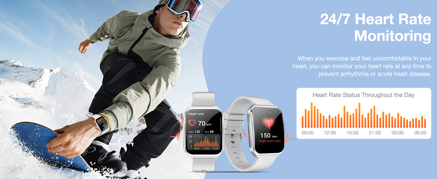 24/7 heart rate monitoring